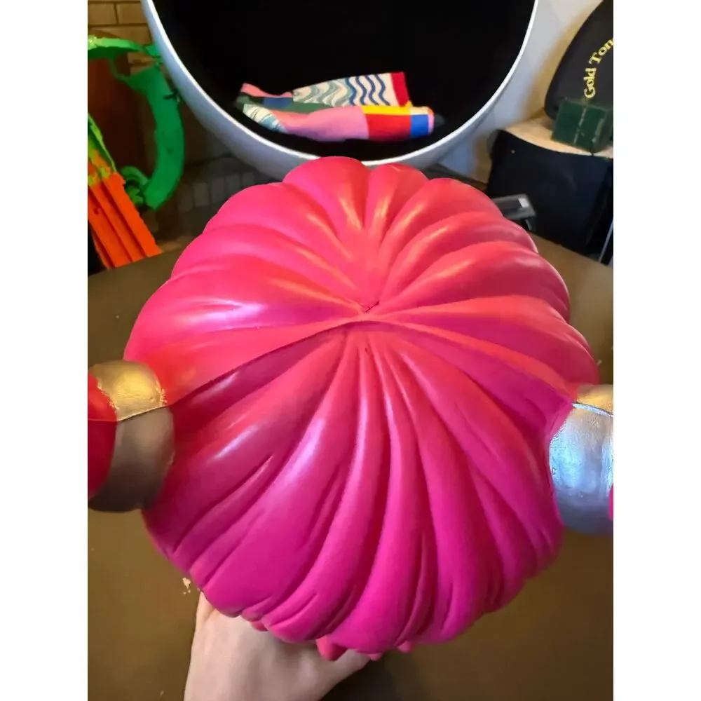 Vintage WIGGIN OUT Hot Pink Foam Pigtails Wig Costume Cosplay Anime Girl